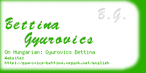 bettina gyurovics business card